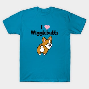 I Heart Wigglebutts Corgi Dog T-Shirt